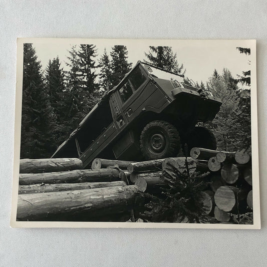 Vintage Military Truck Photo Photograph Image 