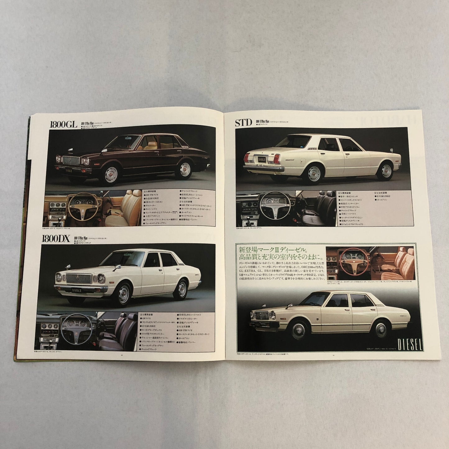 Toyota Mark II Car Sales Brochure Catalog Advertising Japanese Text JDM