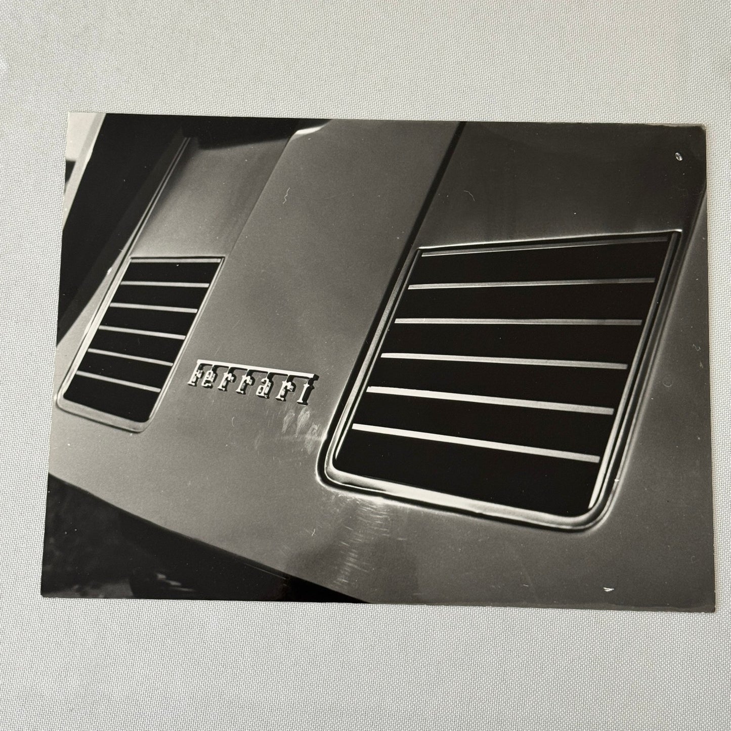 Vintage Ferrari Car Photo Photograph Print Emblem Logo