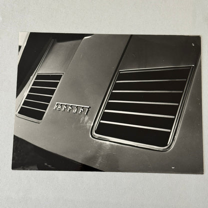 Vintage Ferrari Car Photo Photograph Print Emblem Logo