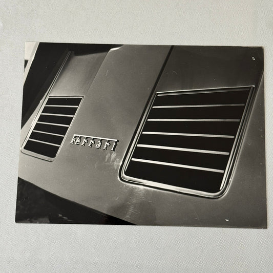 Vintage Ferrari Car Photo Photograph Print Emblem Logo