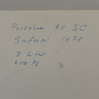 1978 Porsche 911 SC Safari Rally Rallye Car Photo Photograph