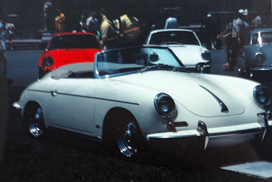 Porsche 356 Cabriolet Convertible Car Show 35mm Photo Slide Vintage 1981