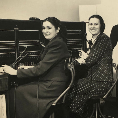 Vintage Photo Photograph Telephone Switchboard Operators