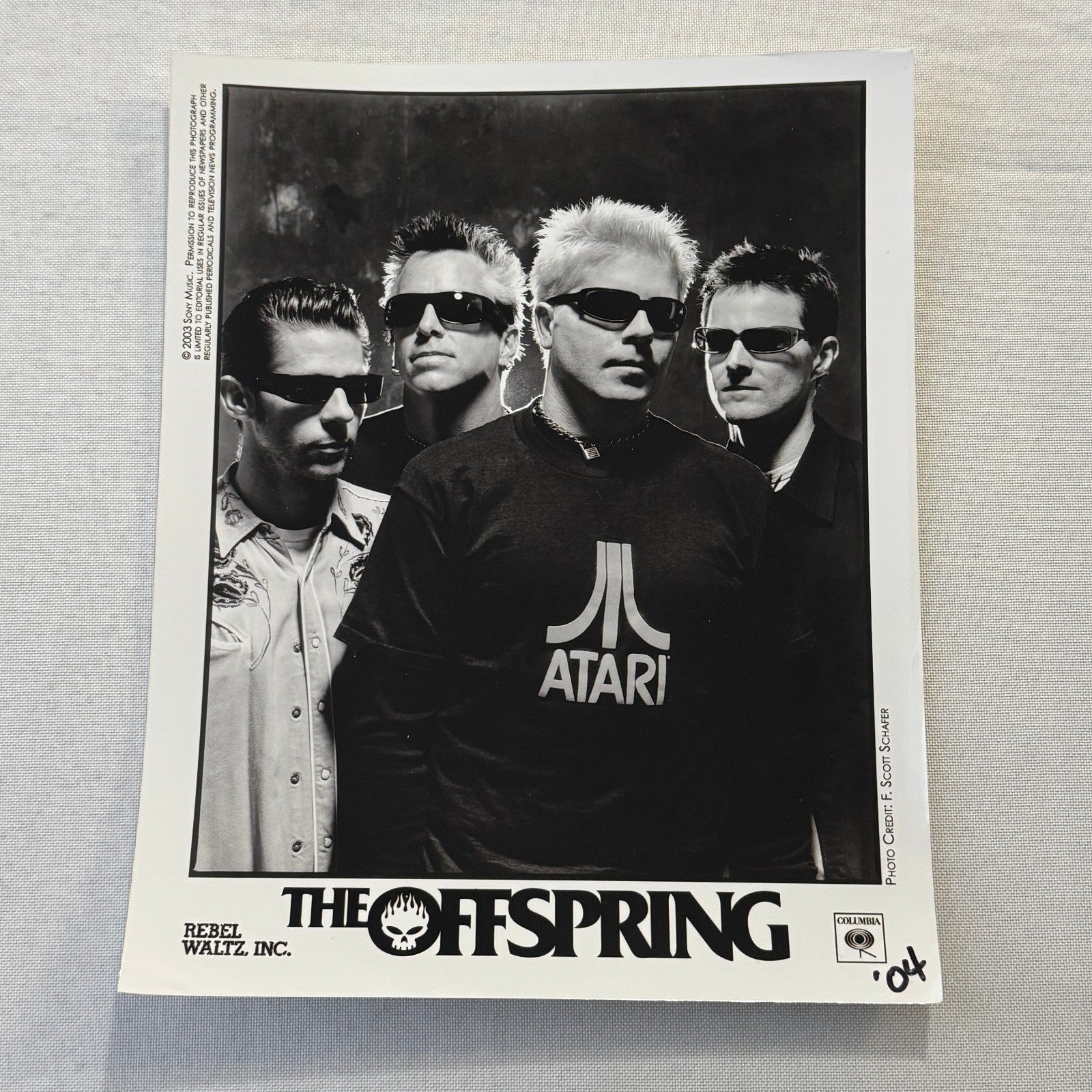 The Offspring Music Publicity Press Photo Photograph 2003