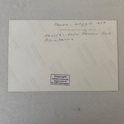 Abarth Alfa Romeo 1100 Pininfarina at Monza 1957 Vintage Photo Modern Print