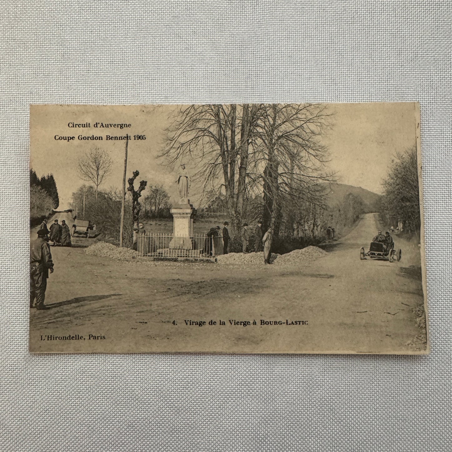 1905 Gordon Bennet Cup Circuit D'Auvergne Postcard Post Card Vintage Posted