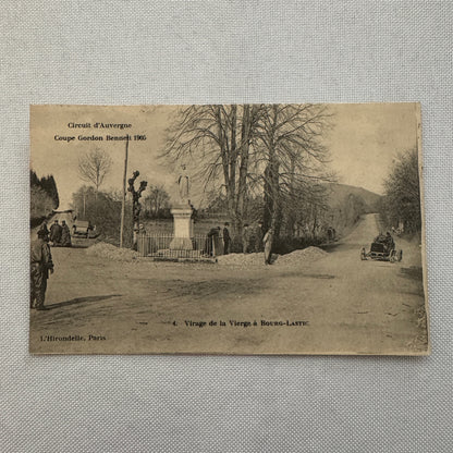 1905 Gordon Bennet Cup Circuit D'Auvergne Postcard Post Card Vintage Posted