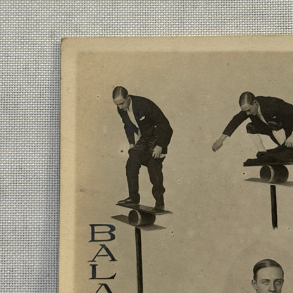 Vintage Circus Balancing Act Acrobat Postcard Post Card Burckh European