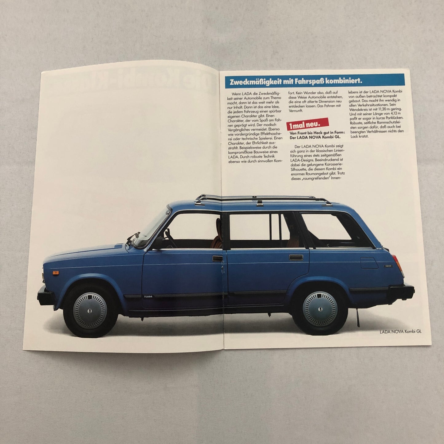 Lada Nova Kombi Station Wagon Sales Brochure Catalog L GL GERMAN Text