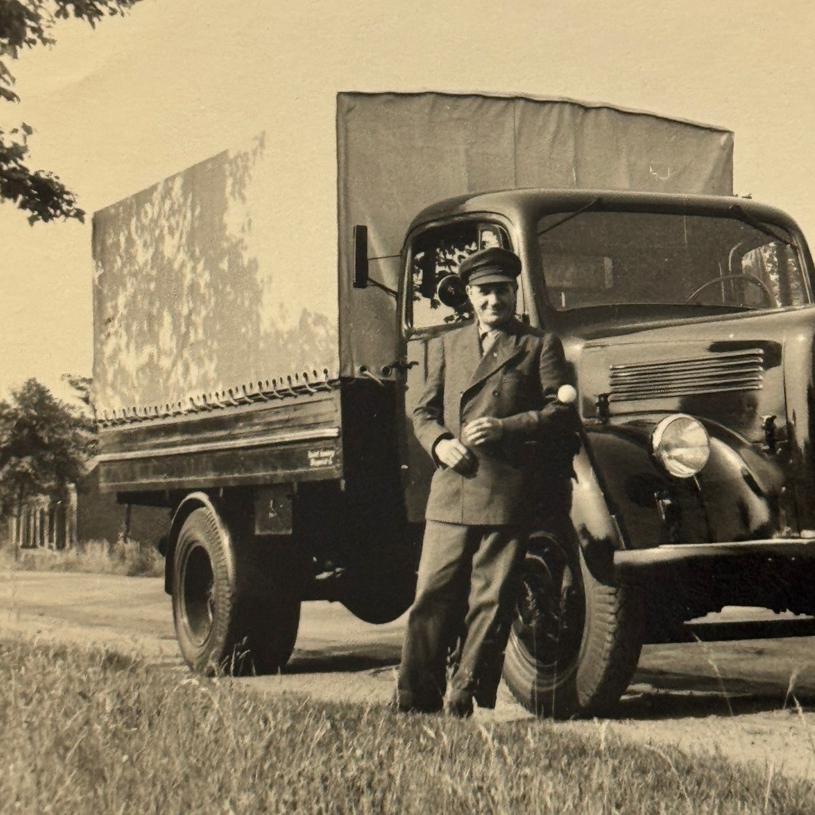 Vintage Mercedes Benz Truck Photo Photograph Snaphshot Image