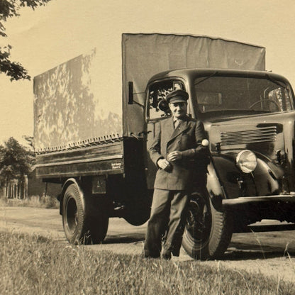 Vintage Mercedes Benz Truck Photo Photograph Snaphshot Image