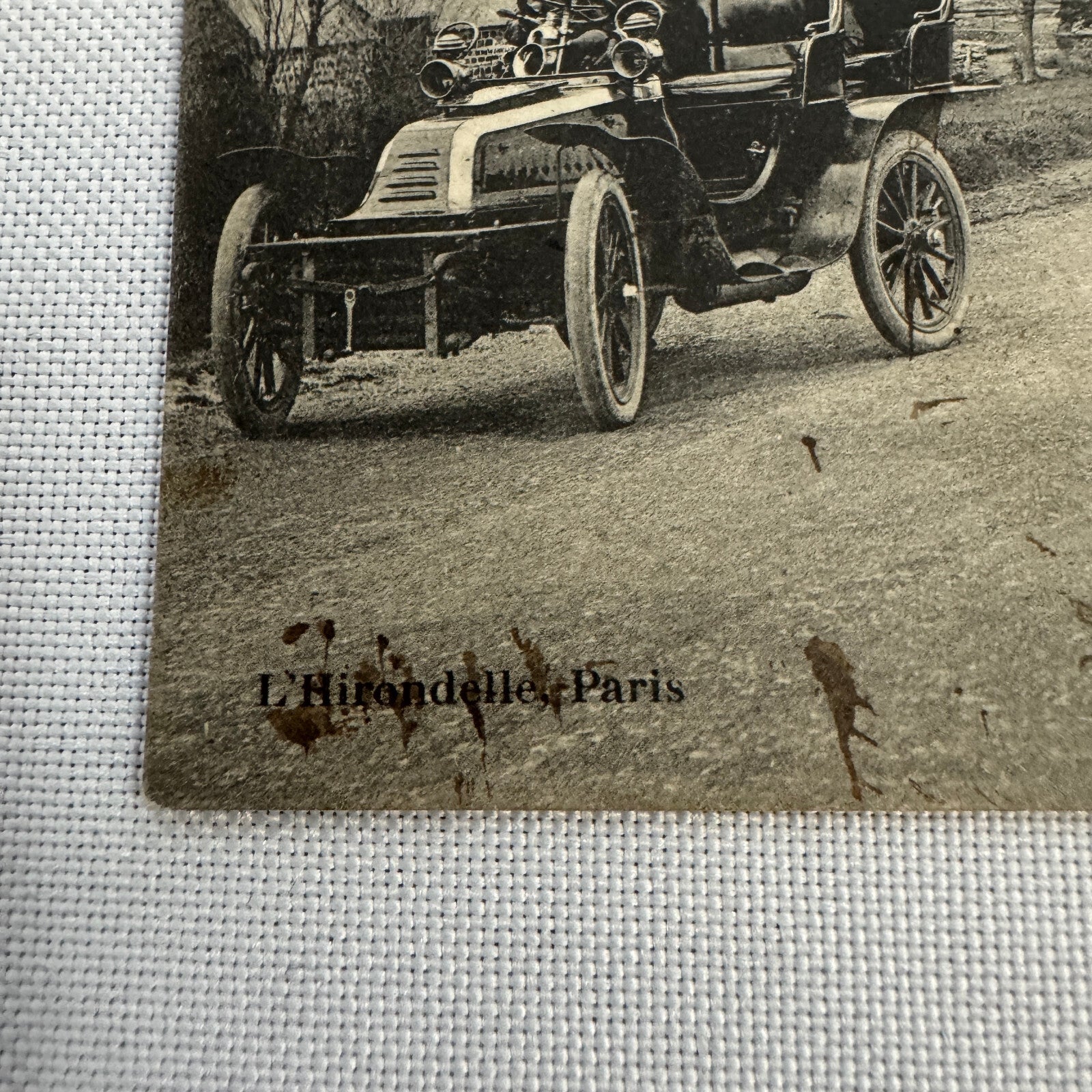 1905 Gordon Bennet Cup Circuit D'Auvergne Postcard Post Card Vintage Posted