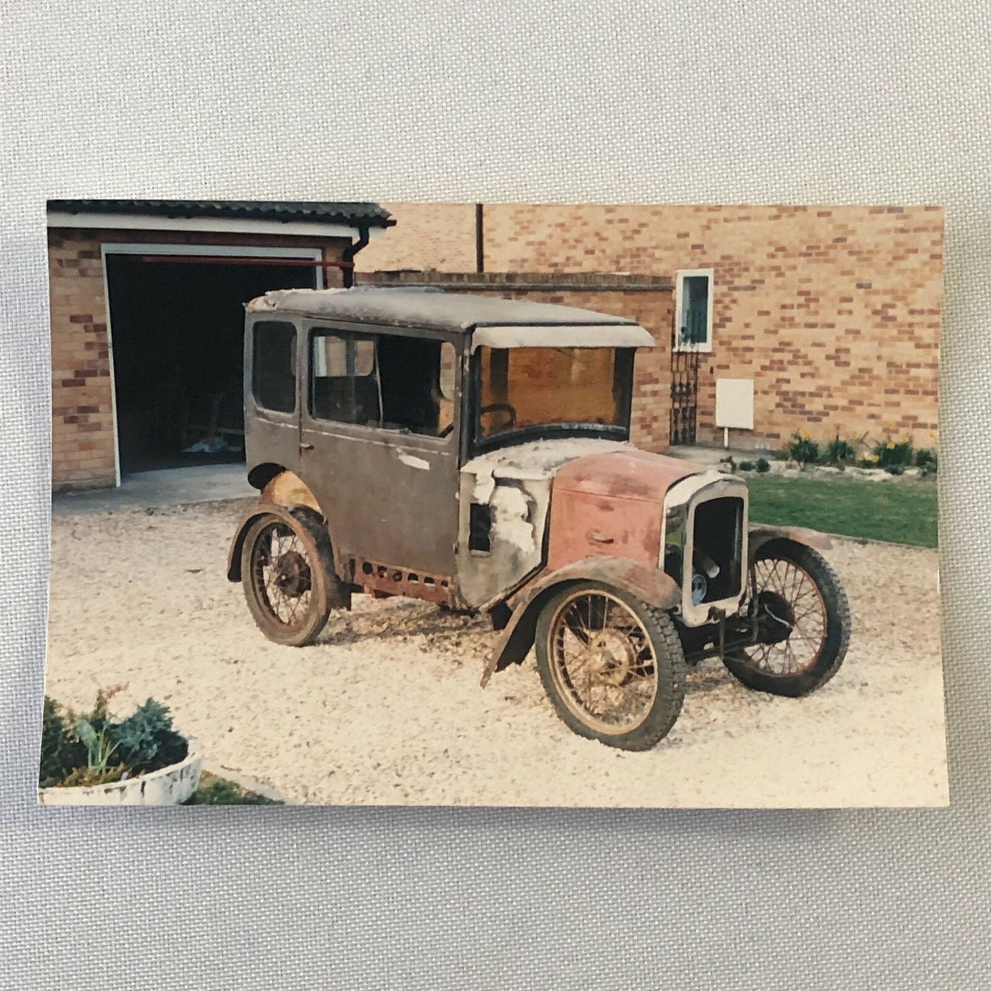 Vintage Austin Seven Fabric Saloon Barn Find Rusty Car Photo Photograph Print 