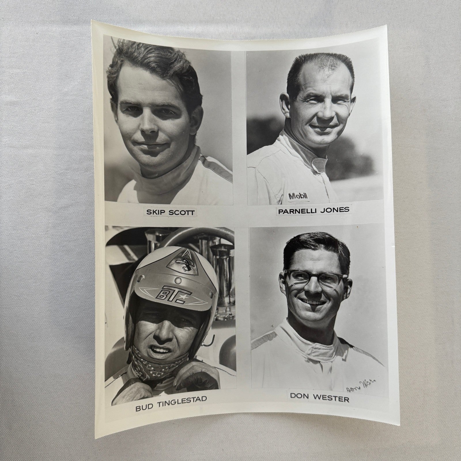 Vintage Racing Driver Photo Skip Scott Don Wester Parnelli Jones Bud Tinglestad