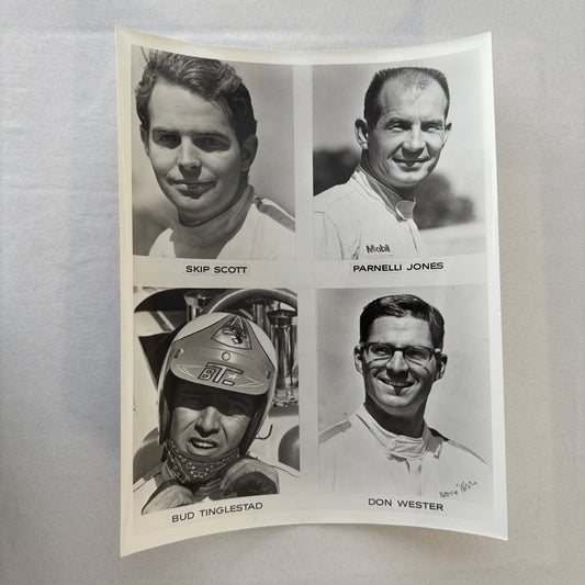 Vintage Racing Driver Photo Skip Scott Don Wester Parnelli Jones Bud Tinglestad