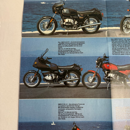 Vintage BMW Motorcycle Bike Sales Brochure R100 RT RS CS R80 RT ST R65 GERMAN