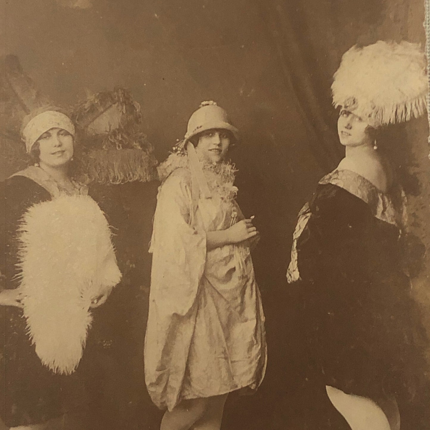 Vintage Photo Postcard Post Card Circus Performers Women in Costume