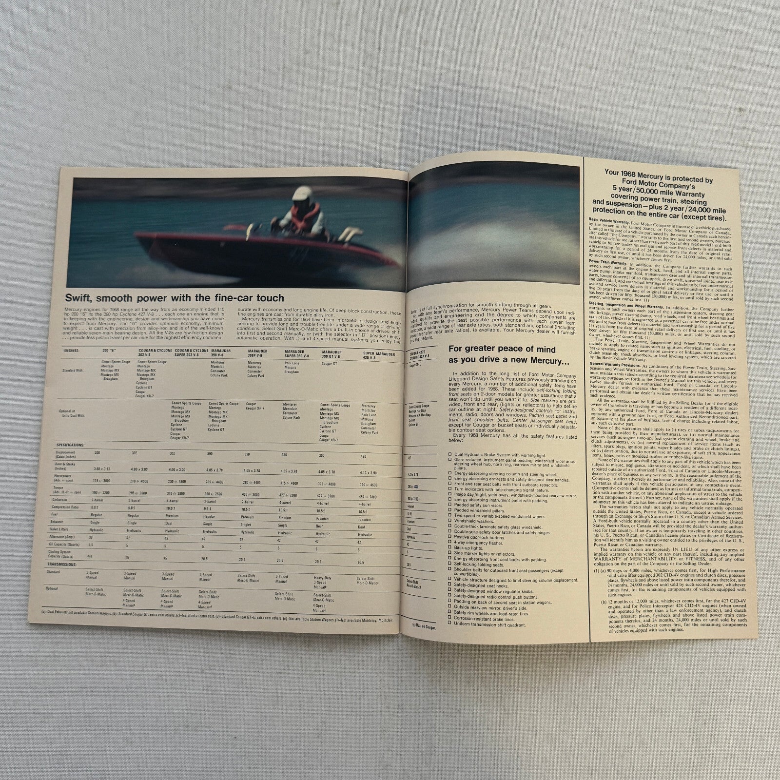 1968 Mercury Sales Brochure Catalog Montego Cyclone Cougar Marquis Montclair +