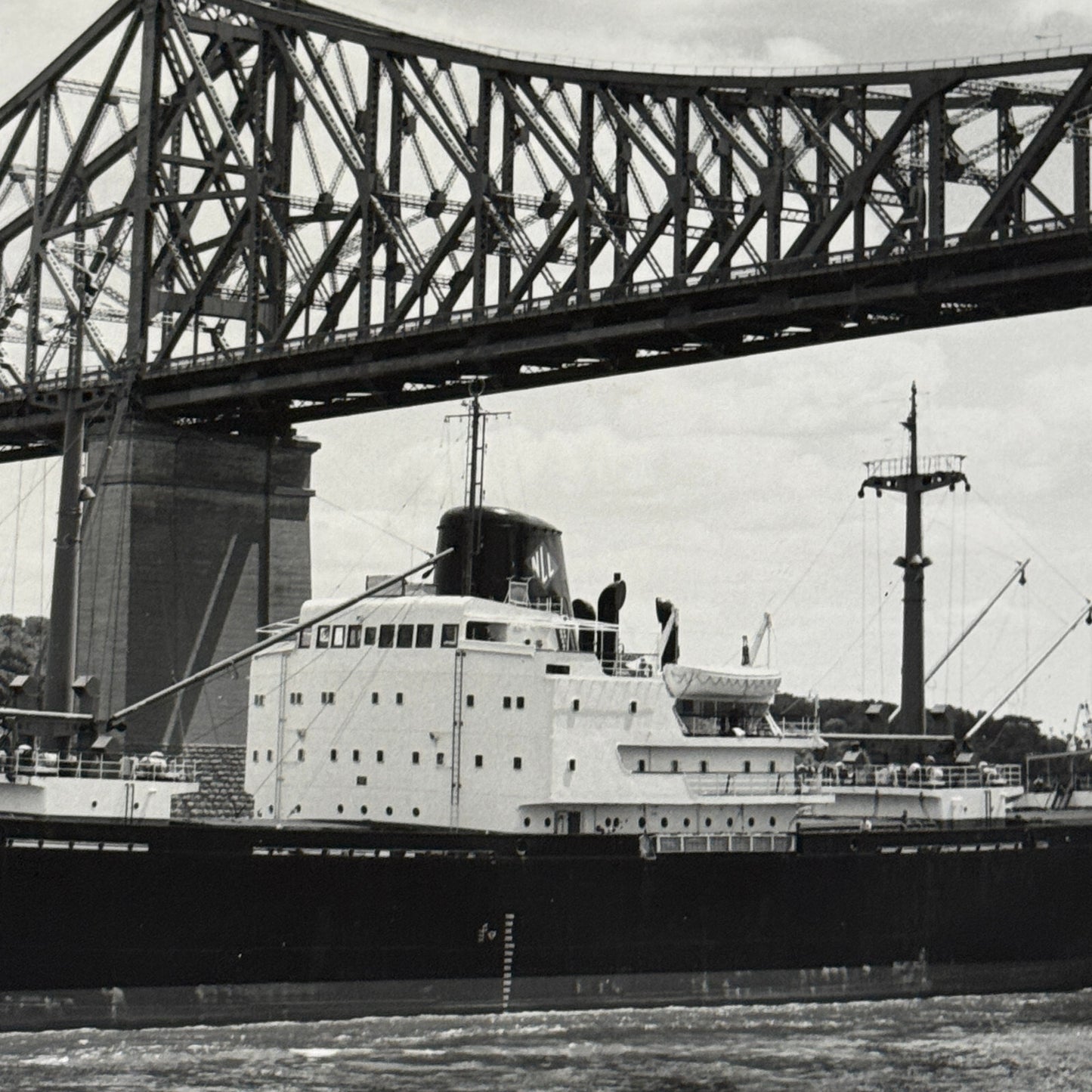 Vintage Boat Ship Photo Photograph Print MV Amstelhoek NLL NedLloyd Line 1960