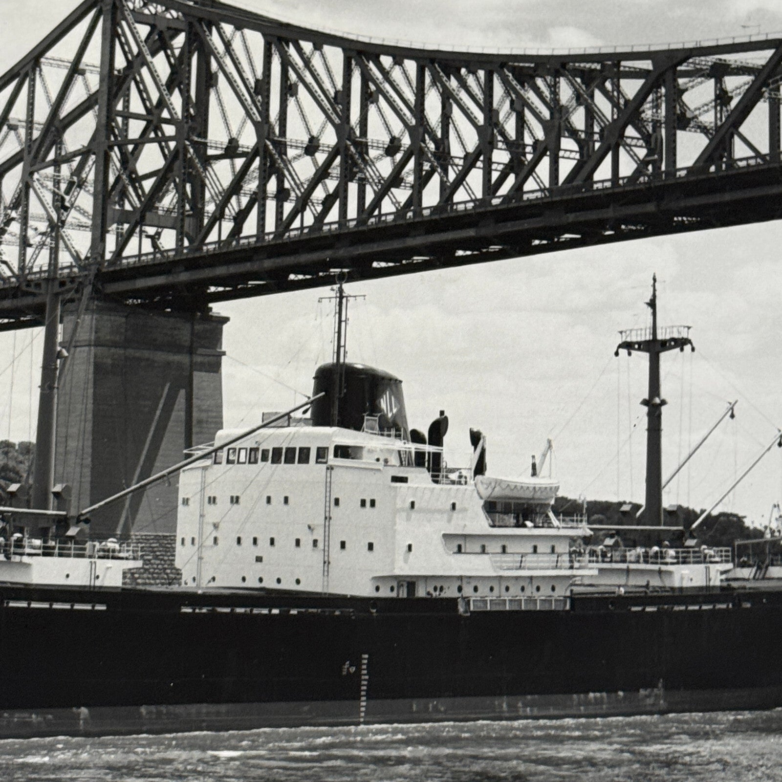 Vintage Boat Ship Photo Photograph Print MV Amstelhoek NLL NedLloyd Line 1960