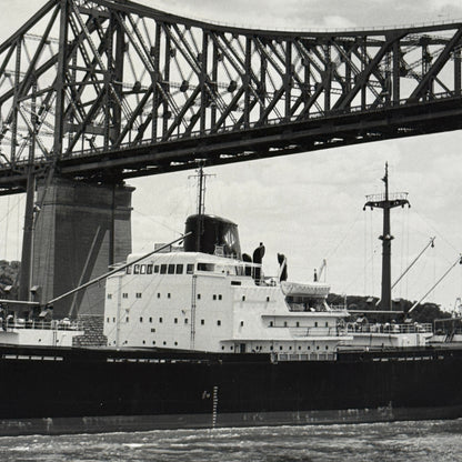 Vintage Boat Ship Photo Photograph Print MV Amstelhoek NLL NedLloyd Line 1960