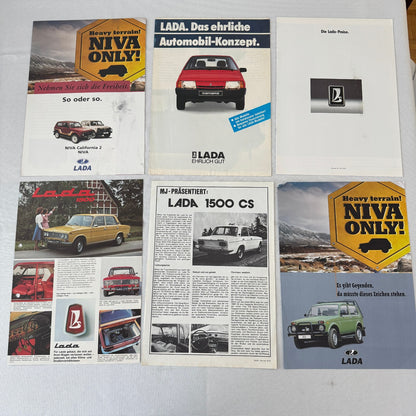 Lada Car Sales Brochure Literature Lot 40+ Pieces Lada Niva Samara Nova RL +