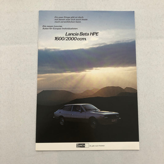 Lanica Beta HPE Car Sales Brochure Catalog Prospekt German Text European Market