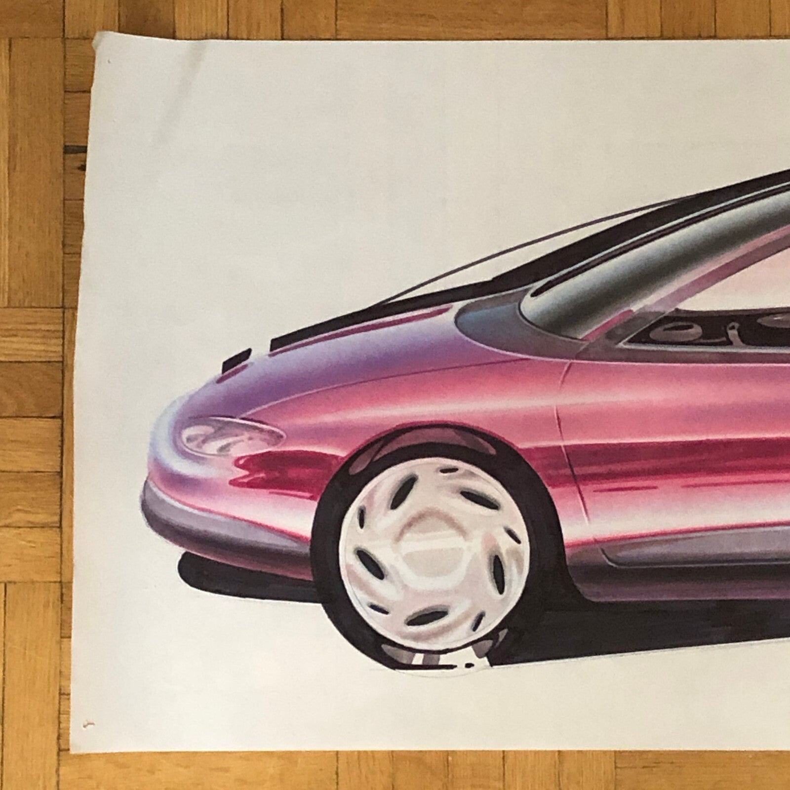 Car Styling Concept Illustration Art Drawing Sketch Vintage