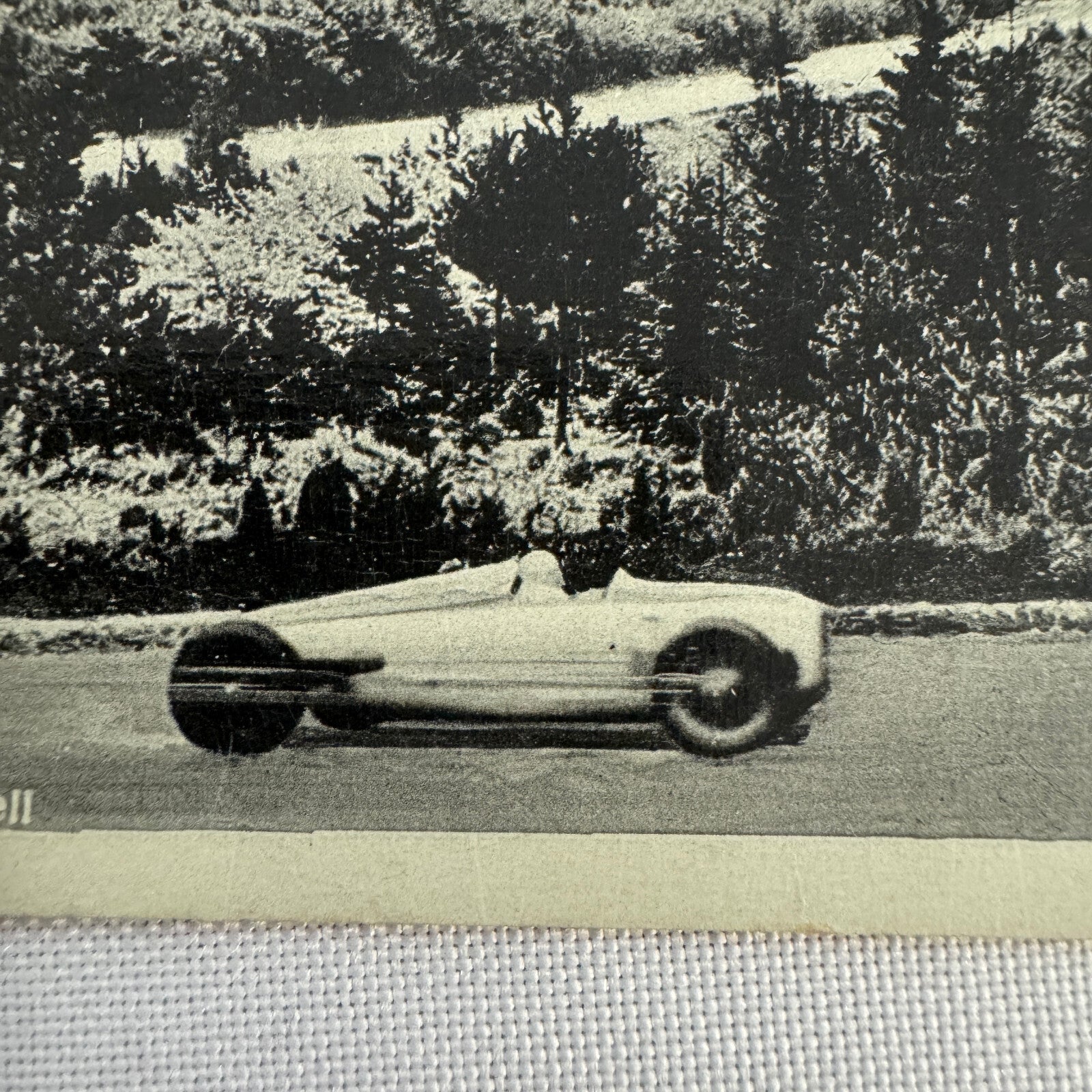 Vintage Nurburgring Racing Postcard Post Card 1936 Postmark Race Track Car