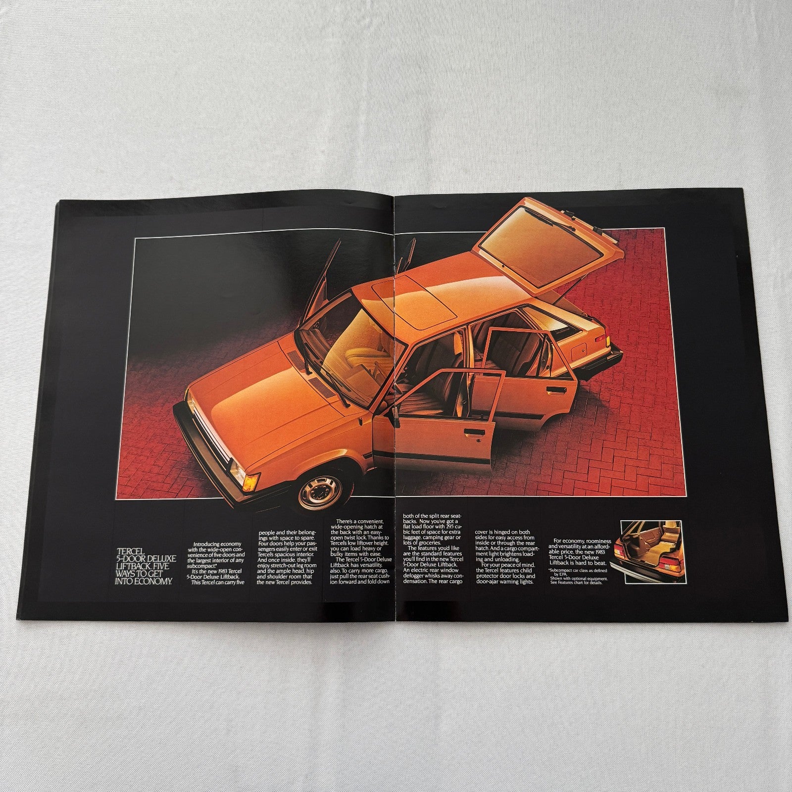 1983 Toyota Tercel Car Sales Brochure Catalog SR5 Wagon Liftback 4WD Vintage