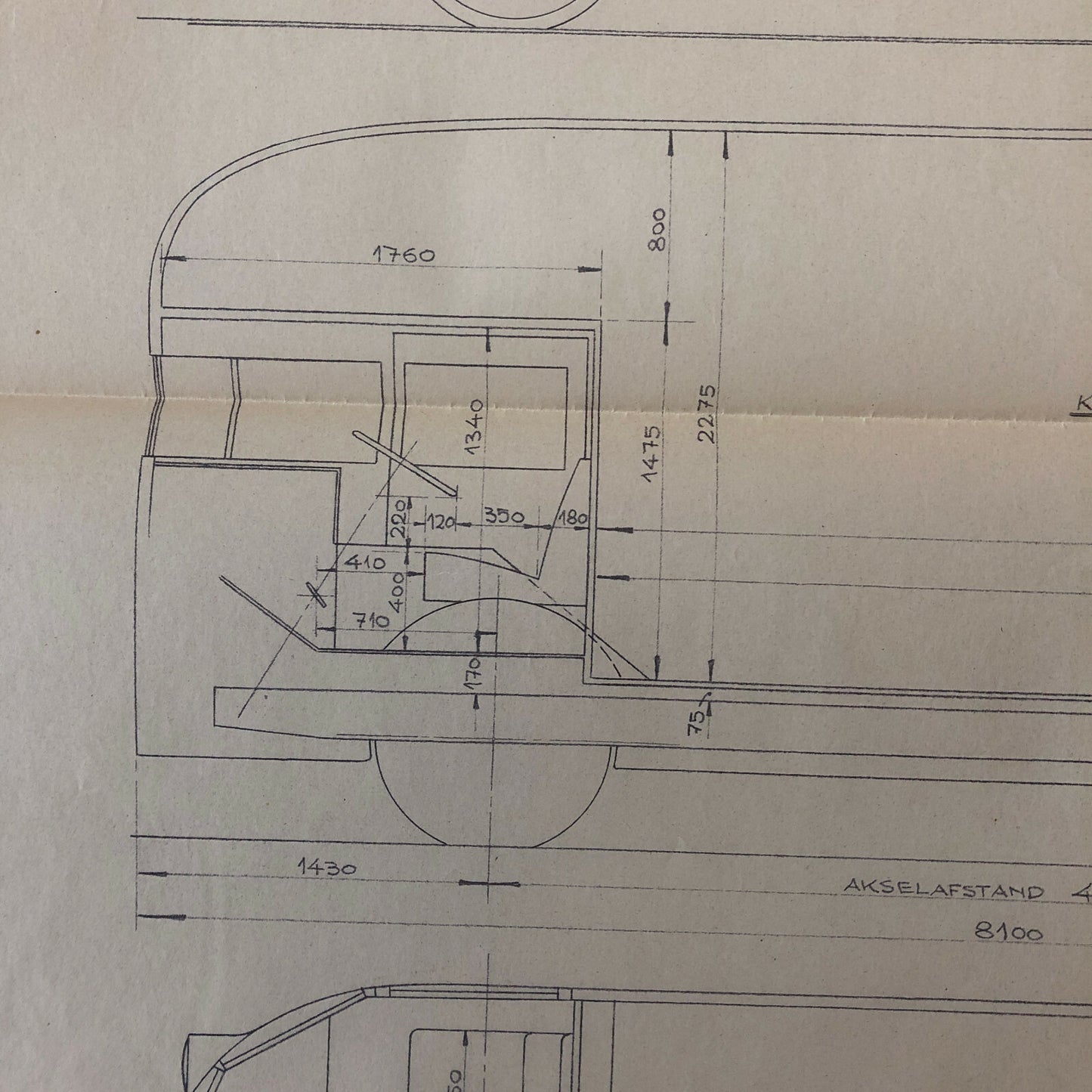 1936 Coachbuilder Bus Design Blueprint Rendering Blue Print Coach Truck 