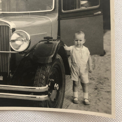 Vintage Photo Photograph Lot Baby Child with Wanderer Car 1930 AL22SM1