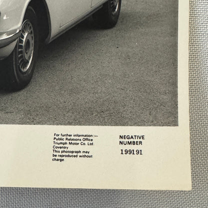 Triumph 2000 MK II Car Factory Press Photo Photograph Print 1972