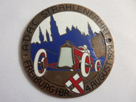 1929 ADAC Strahlenfahrt Freiburg I BR Car Rally Racing Badge Emblem 