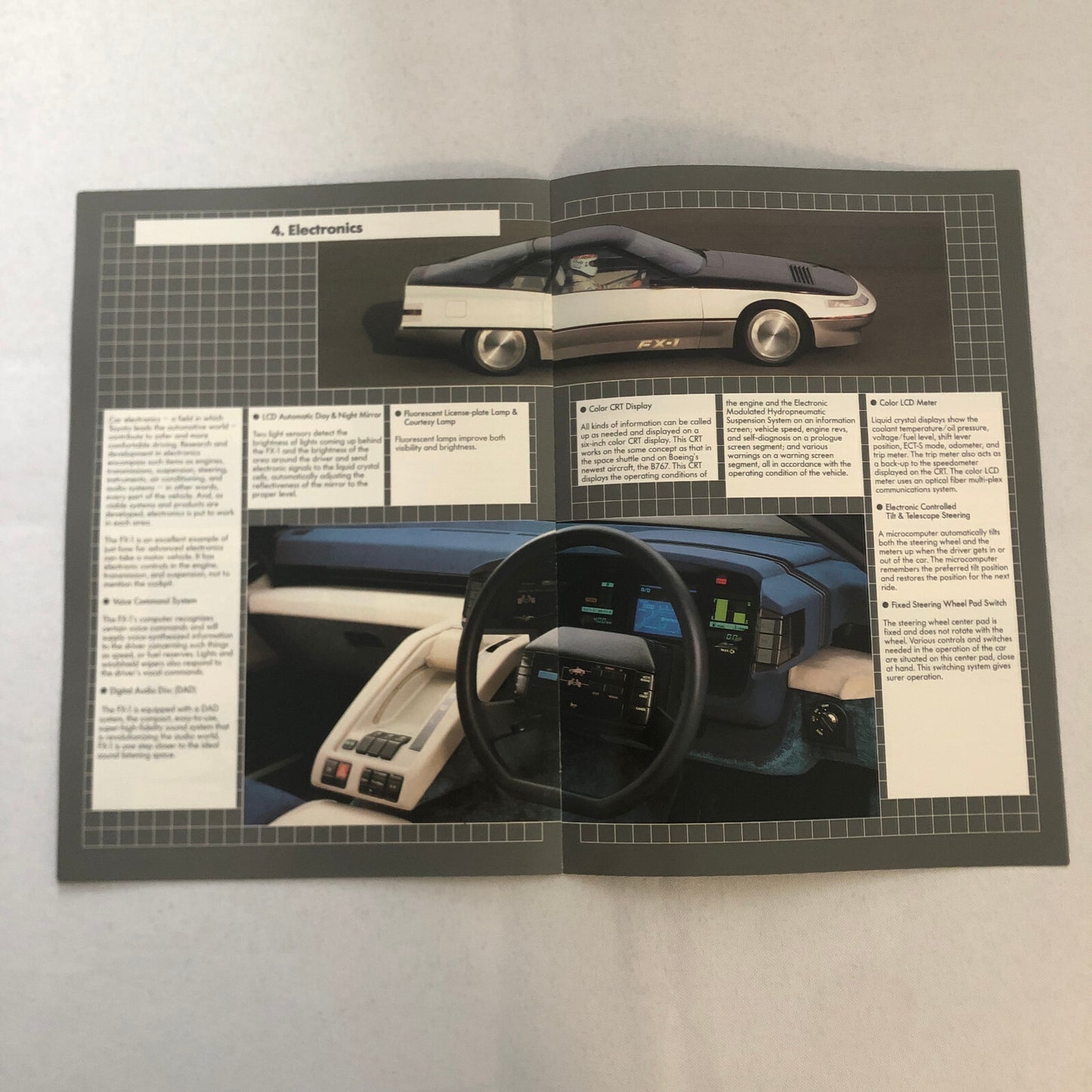 Toyota FX-1 Concept Car Prototype Sales Brochure Catalog Toyota FX1