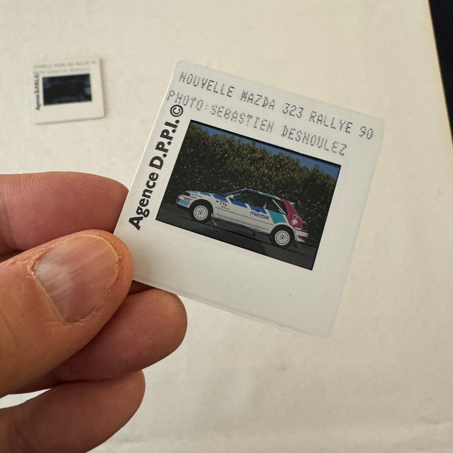 Mazda 323 Rallye Rally Racing 35mm Slide Photo Lot 3x DPPI Agency