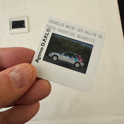 Mazda 323 Rallye Rally Racing 35mm Slide Photo Lot 3x DPPI Agency