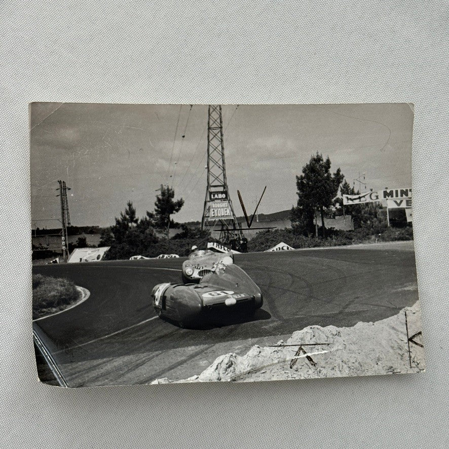 Vintage Racing Photo Photograph Print Unidentified Cars Photo LaFay
