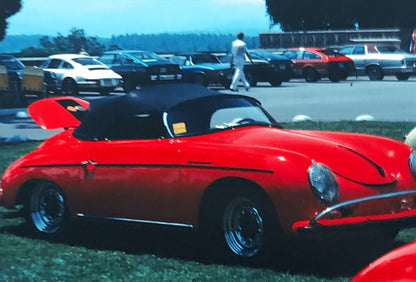Porsche 356 Cabriolet Convertible Car Show 35mm Photo Slide Vintage 1981