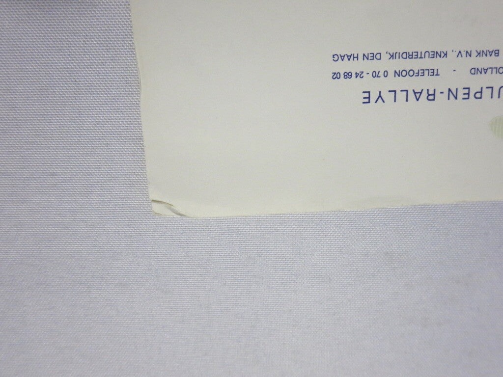 1969 RAC Tulpen Rallye Rally Racing Letter Letterhead - Dutch Rallying 