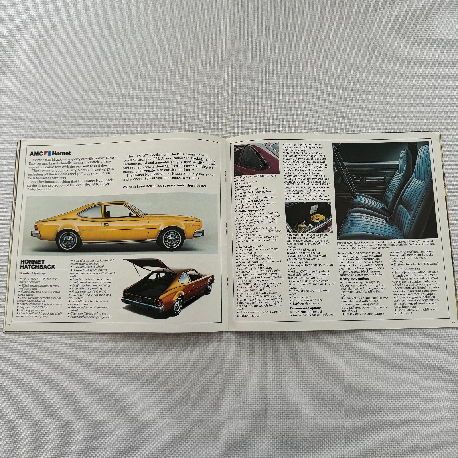 1974 AMC Car Sales Brochure Catalog Matador Gremlin Hornet Javelin Ambassador