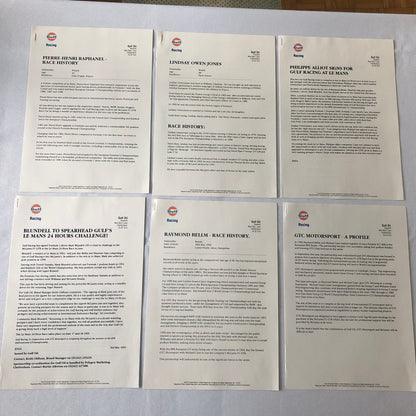 Gulf Racing McLaren F1 GTR Press Kit Brochure Photos