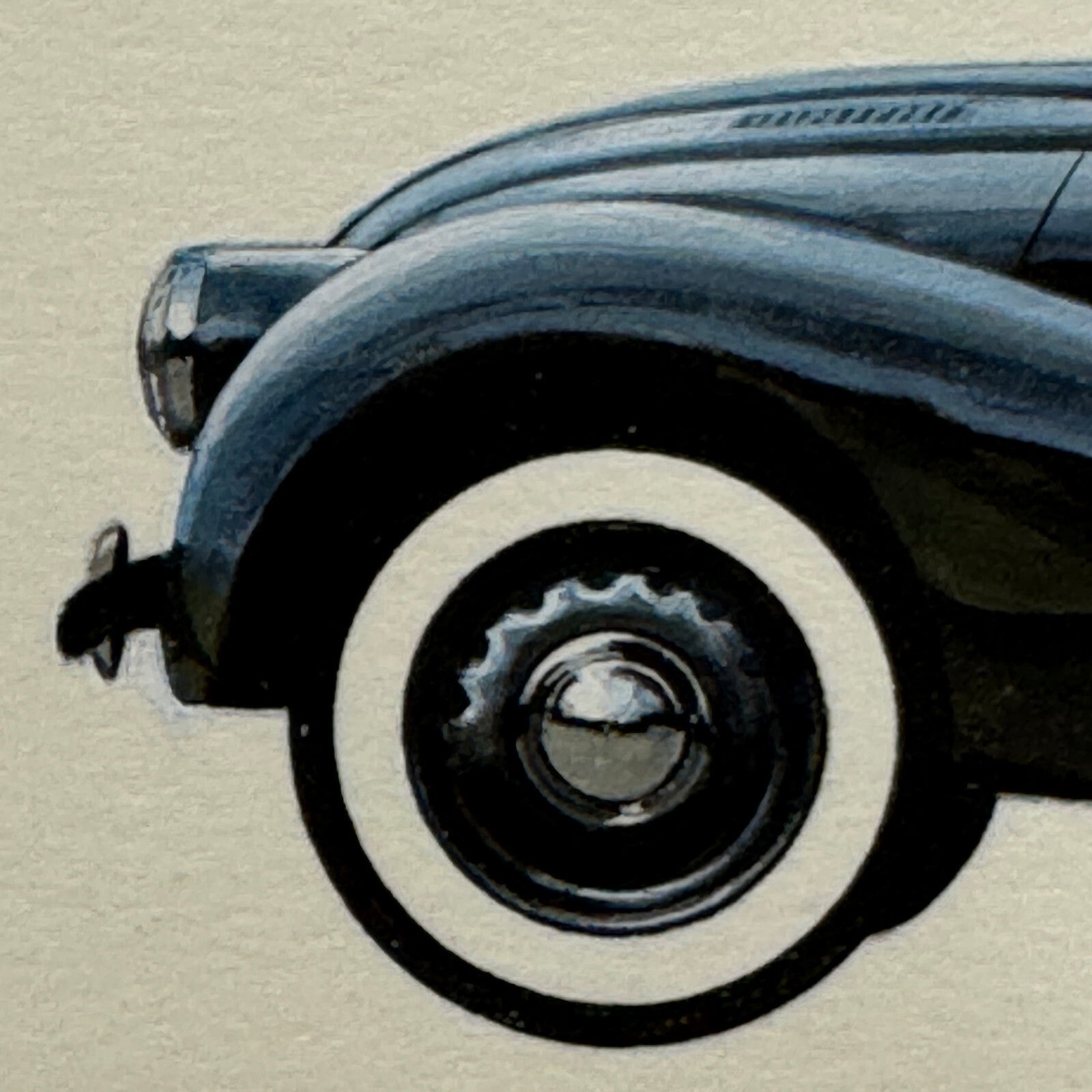 Tatra T77 Car Illustration Art Drawing Vintage Miniature Hand Drawn Robert Preis