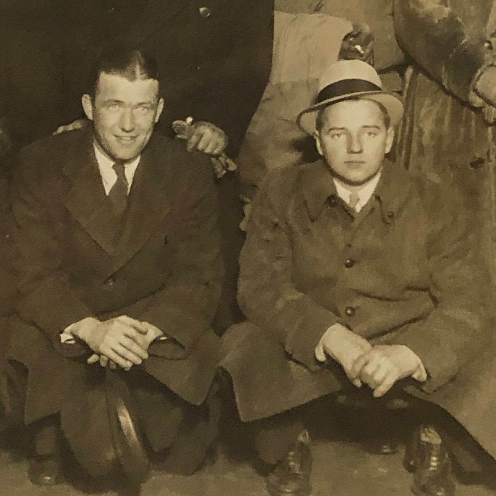 Press Photo Photograph 1934 American Ice Hockey Association Players LNA London