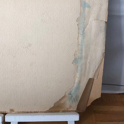 Vintage Painting Art Artwork Artist Arthur E Sudler Buildings Road Water