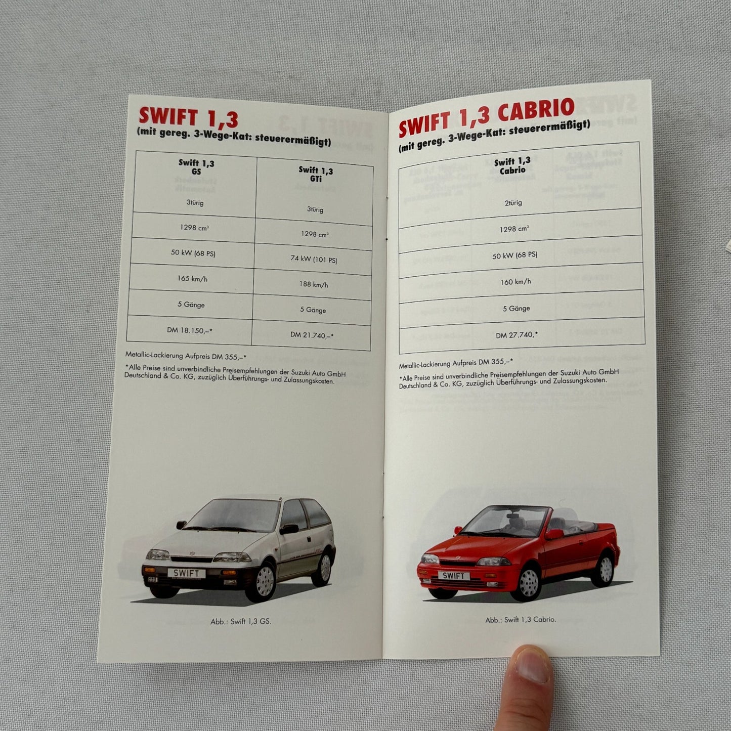 1993 Suzuki Press Kit Brochure German Suzuki Swift Samurai Vitara Super Carry