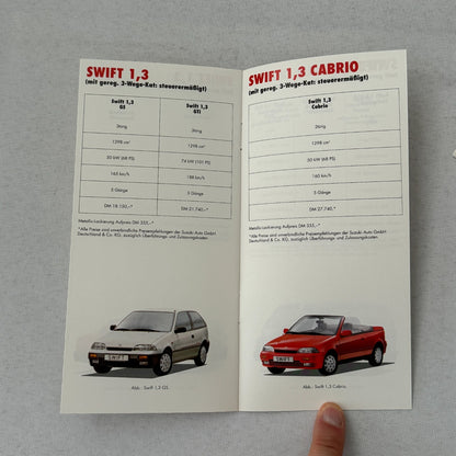 1993 Suzuki Press Kit Brochure German Suzuki Swift Samurai Vitara Super Carry