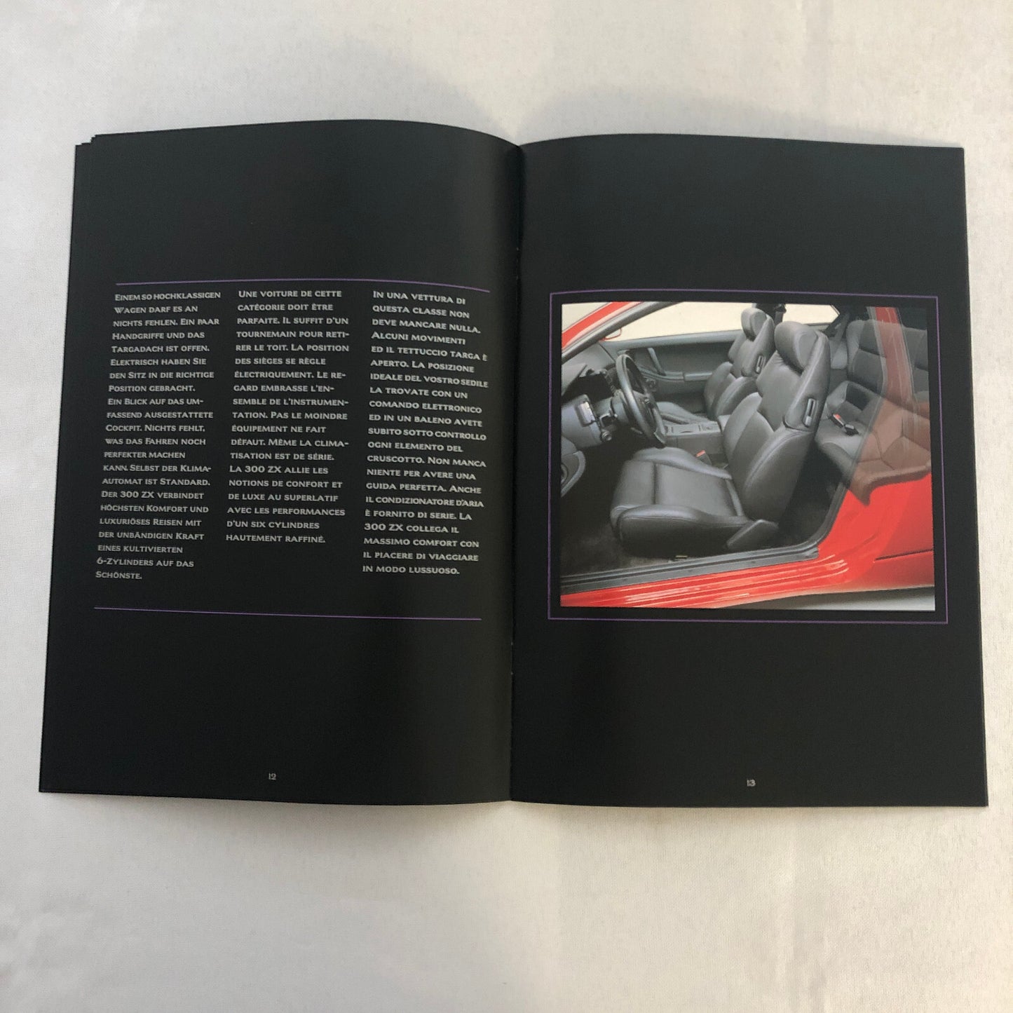 Vintage Nissan 300ZX Car Sales Brochure Catalog 300 ZX GERMAN Text European