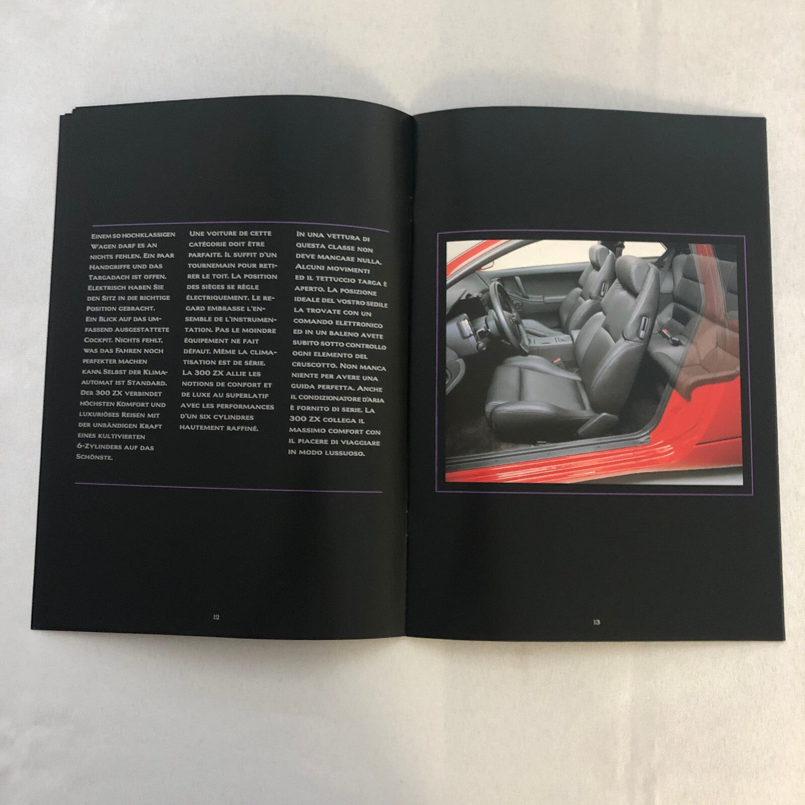 Vintage Nissan 300ZX Car Sales Brochure Catalog 300 ZX GERMAN Text European